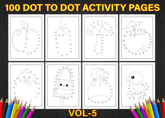 100 Dot to Dot Activity Book Pages Vol-5