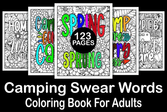 123 Camping Coloring Book for Adults