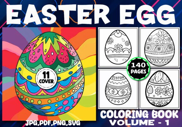 140 Easter Eggs Coloring Pages for Adult
