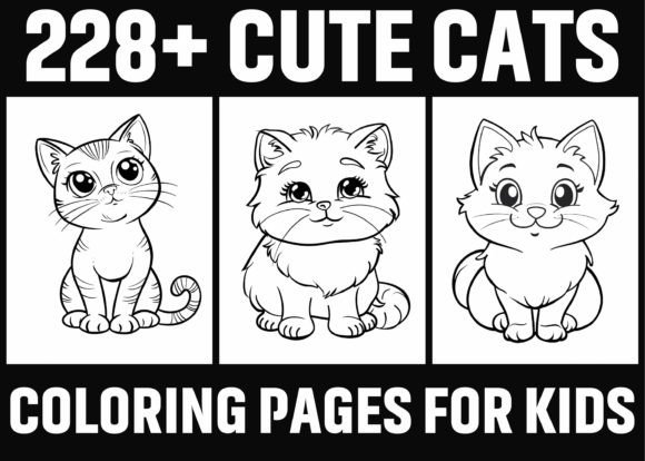 228 Cute Cats Coloring Pages for Kids