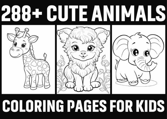 288 Cute Animal Coloring Pages for Kids