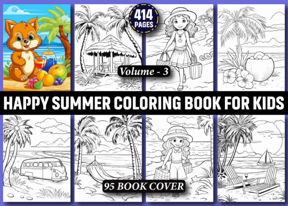 414 Happy Summer Coloring Book for Kids