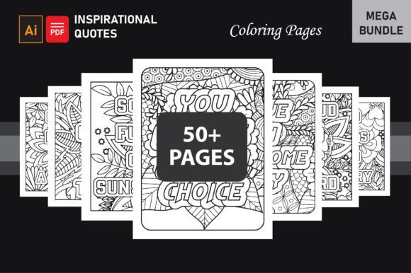 50 Inspirational Quotes Coloring Book