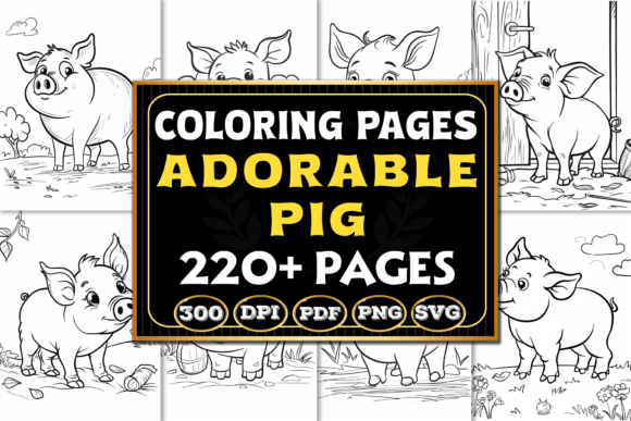 Adorable Pig Coloring Pages