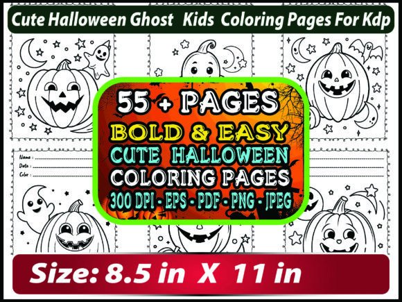 Cute Easy Cute Halloween Coloring Pages