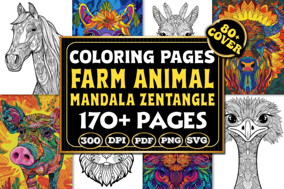 Farm Animal Mandala Zentangle Coloring Pages: A Creative, Calming, and Commercially Smart Resource