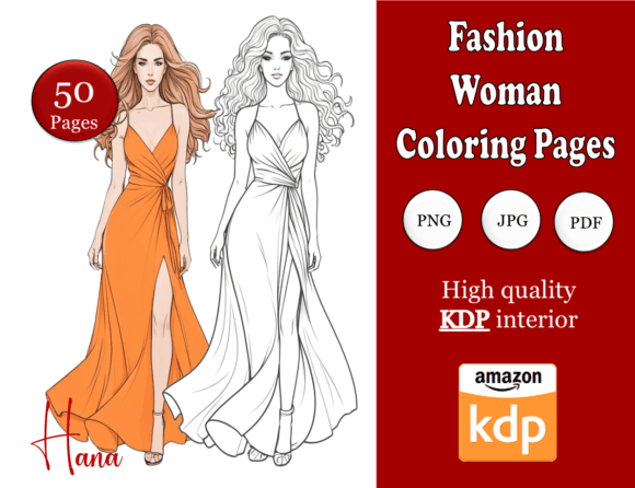 Fashion Women Coloring Pages - Outfits