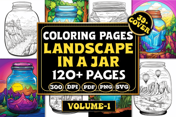 Landscape in a Jar Coloring Pages