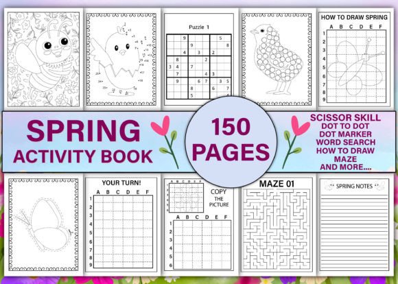 Spring Activity Book for Kids Vol-1
