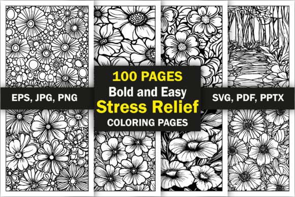 Stress Relief Coloring Book for Adults